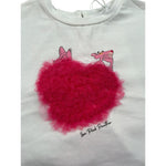 M+E' T-Shirt Girocollo Tinta Unita con Stampa per Neonata UE1383 BIANCO M+E' 