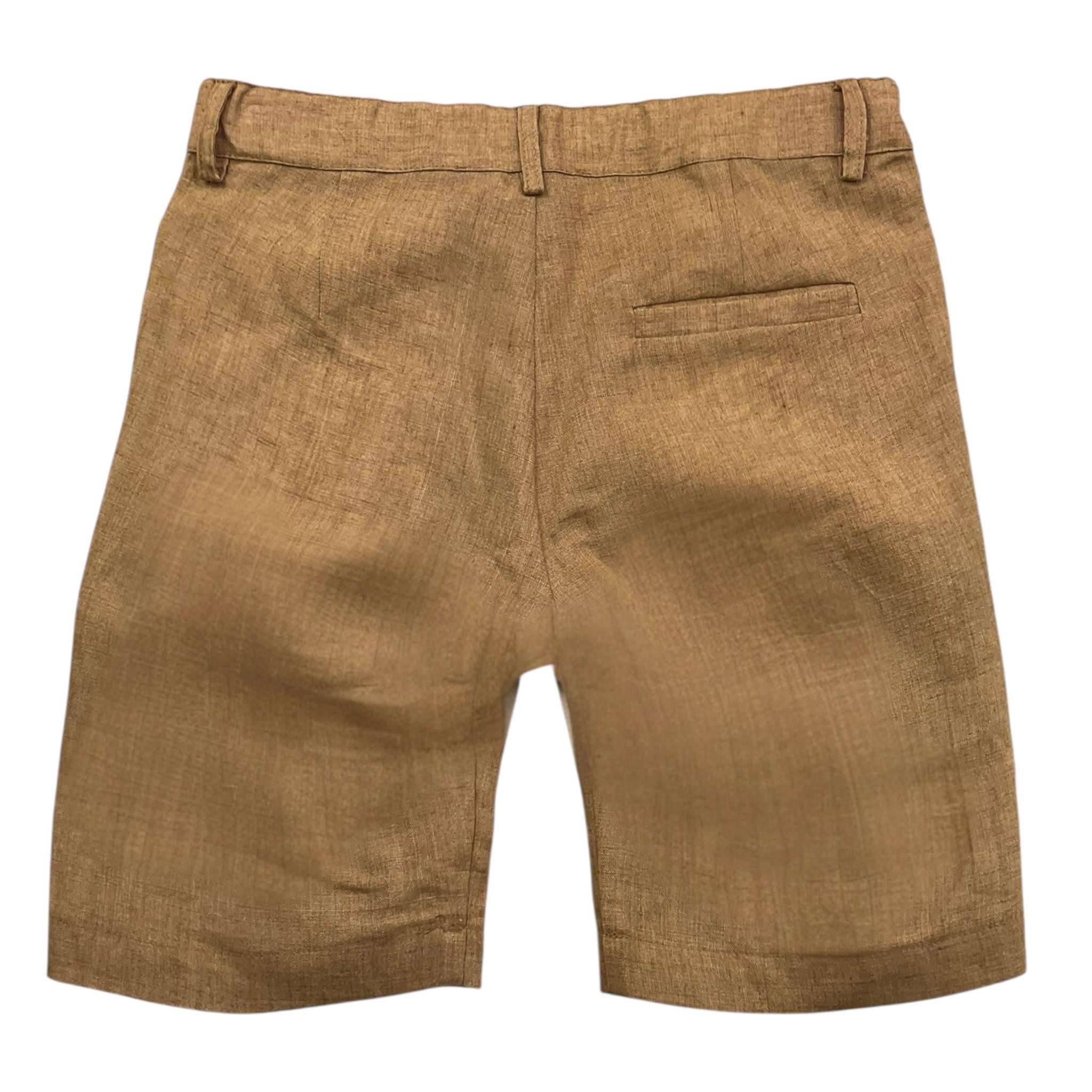 Little Bear Bermuda Tinta Unita con Girovita Regolabile per Bambino 8229 MARRONE LITTLE BEAR 