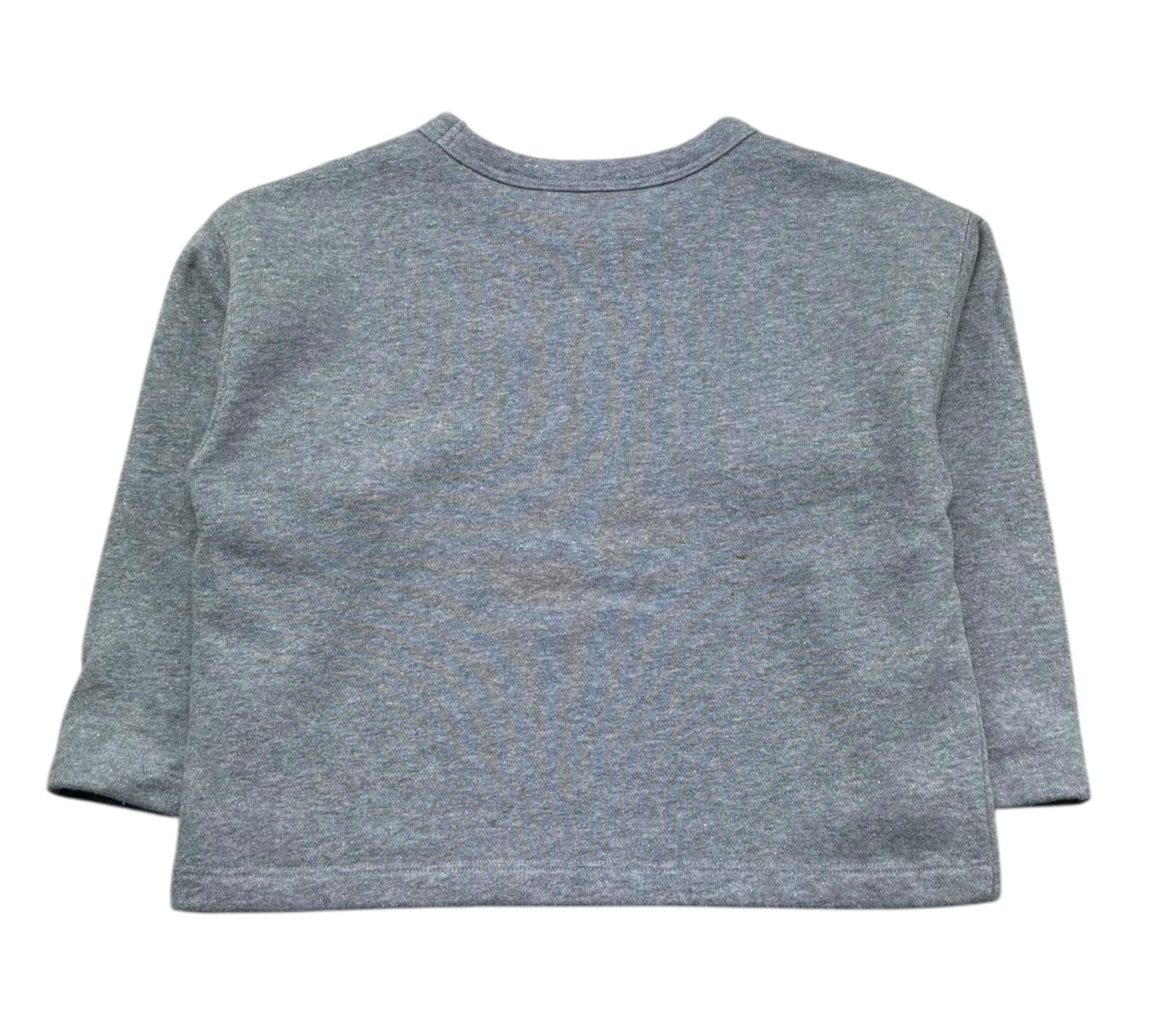 Saint Barth Felpa Chiusa Girocollo Tinta Unita per Bambina ANGELIQUE GRIGIO SAINT BARTH 