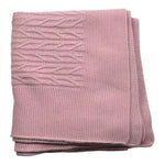 Juliana Coperta Tinta Unita con Ricami per Neonata J6028 ROSA JULIANA 