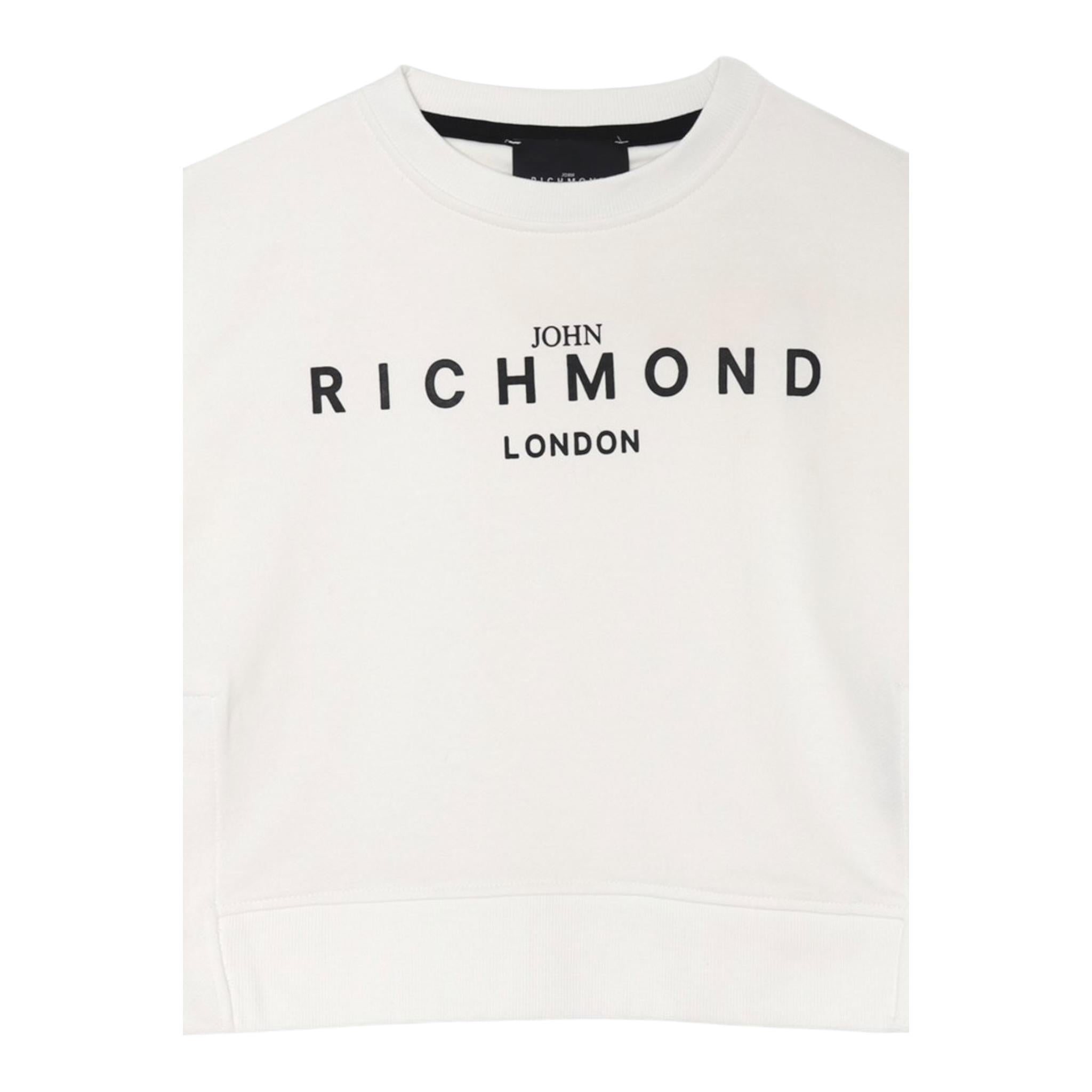 John Richmond Completo 2 Pezzi Felpa-Pantalone per Neonata RGP25004CF BIANCO/NERO JOHN RICHMOND 