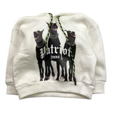 PATRIOT felpa tinta unita con cappuccio e stampa Bianco per Bambino FE0037 BIANCO PATRIOT 