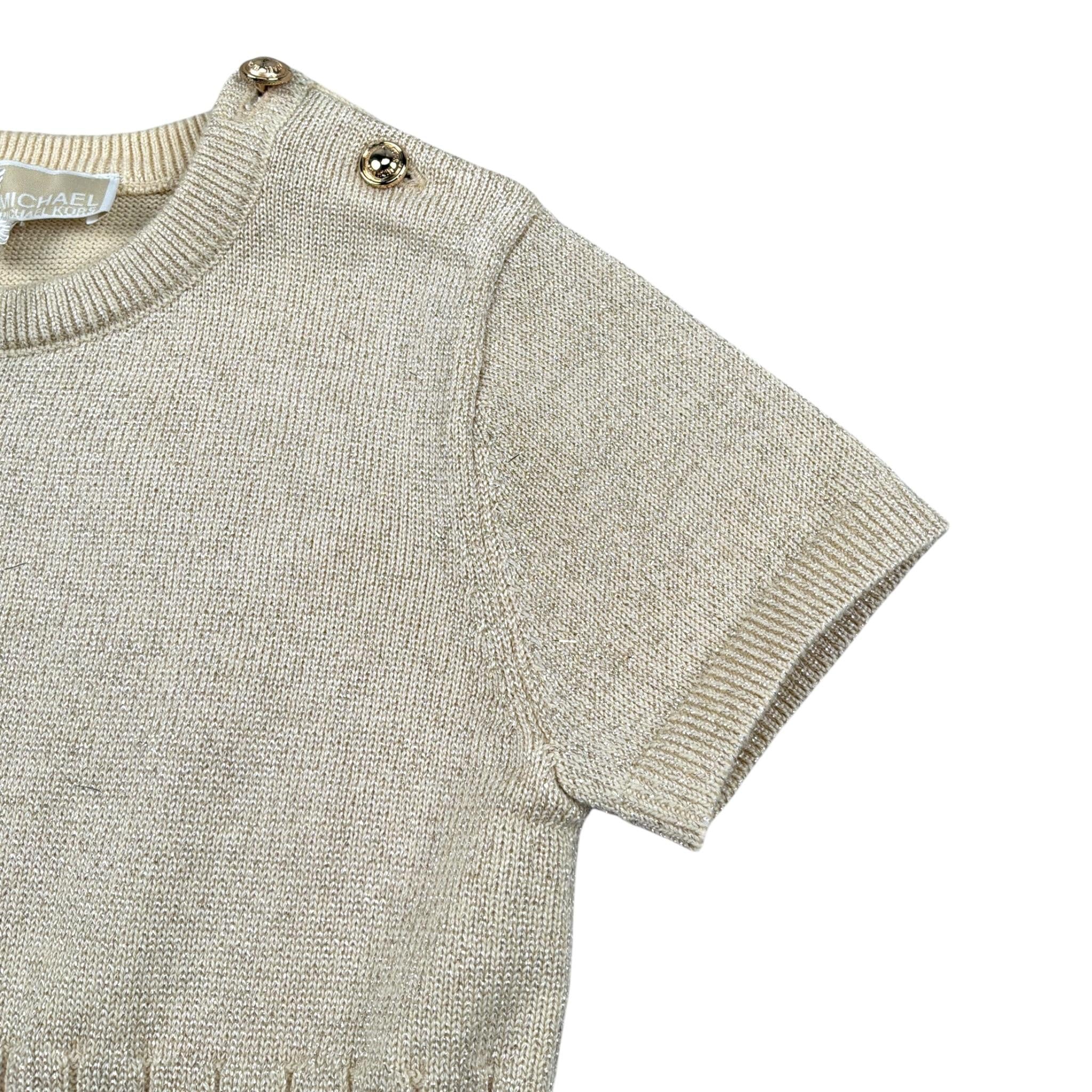 Michael Kors Abito Mezza Manica tinta unita Oro per Neonata R30310 ORO MICHAEL KORS 