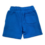 Guess Bermuda In Felpa Tinta Unita Con Stampa Logo Blu Per Neonato