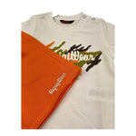 Refrigiwear Completo 2 Pezzi T-Shirt-Bermuda per Neonato 212DRMNS25 BIANCO/ARANCIONE REFRIGIWEAR 