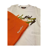 Refrigiwear Completo 2 Pezzi T-Shirt-Bermuda per Neonato 212DRMNS25 BIANCO/ARANCIONE REFRIGIWEAR 