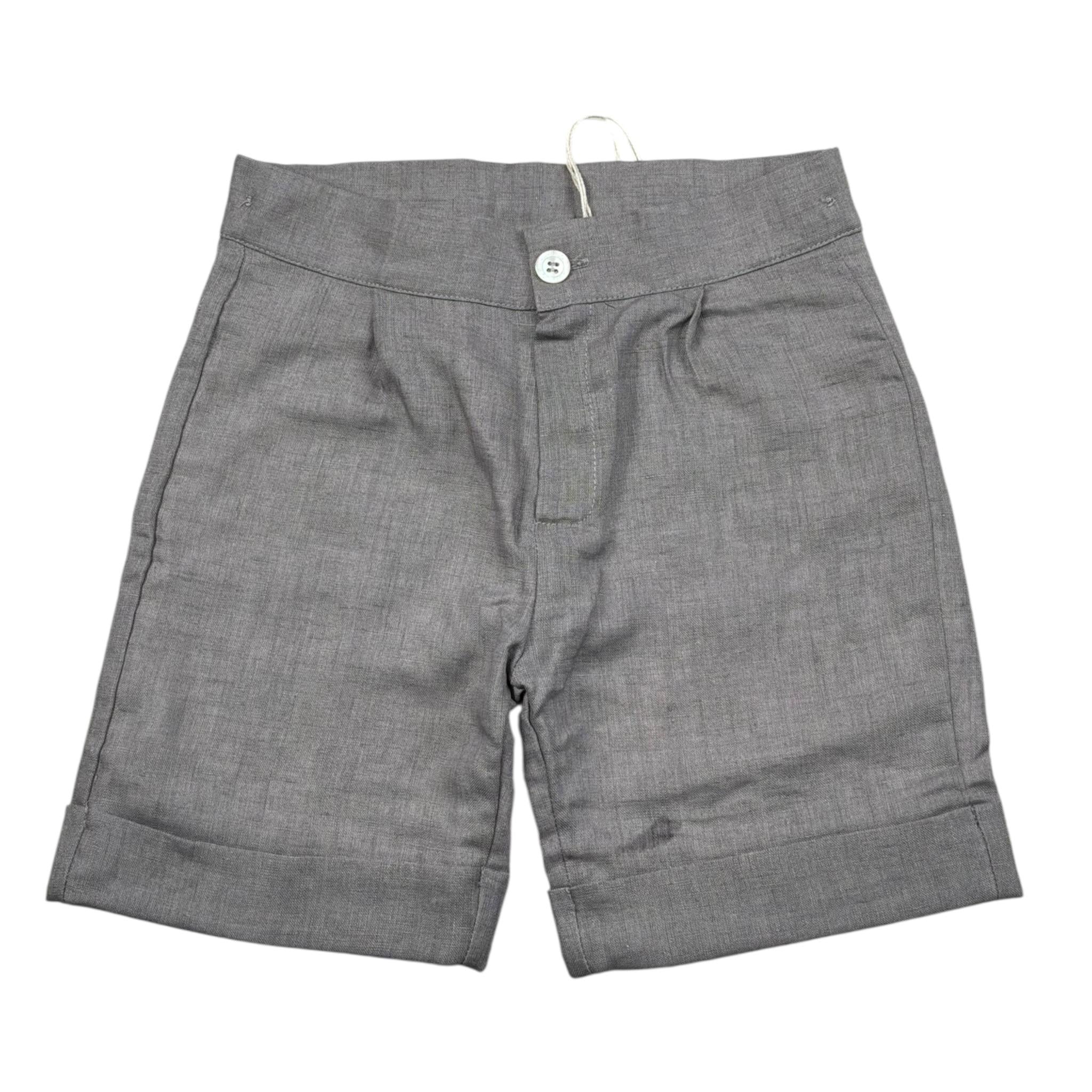 La Stupenderia Bermuda Tinta Unita con Elastico In Vita per Bambino TJBR71 GRIGIO LA STUPENDERIA 