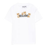 Moschino T-Shirt Girocollo Tinta Unita con Orso per Neonato MUM04AN BIANCO MOSCHINO 