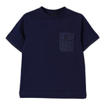 Fay T-Shirt Girocollo Tinta Unita con Taschino per Bambino FW8Q01 BLU FAY 