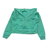 @Madilly Grüner Kapuzenpullover mit Reißverschluss, einfarbig, für Kinder