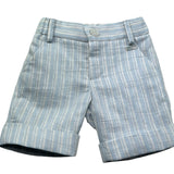 Le Bebe Bermuda Fantasia A Righe con Elastico In Vita per Neonato LBB5378 AZZURRO LE BEBE 