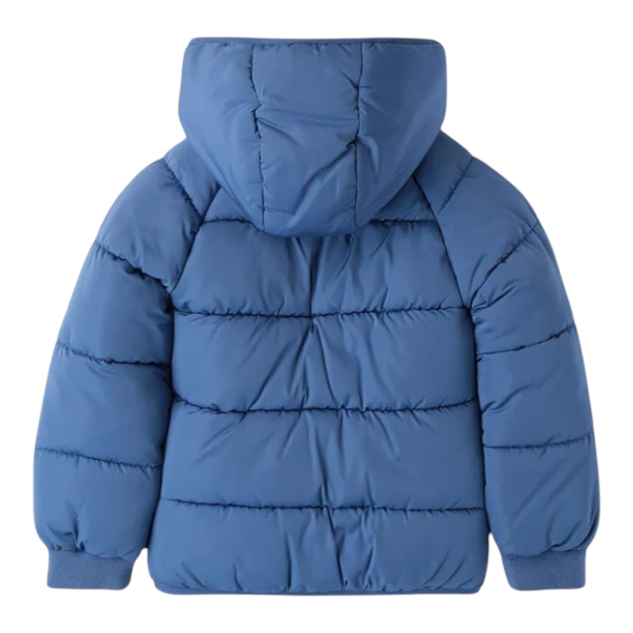MINI BANDA giubbino tinta unita con zip e cappuccio Blu per Neonato 3A633 BLU MINI BANDA 