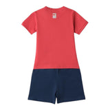 Sarabanda Completo 2 Pezzi T-Shirt-Bermuda Bicolore per Bambino 0B163 BIANCO/ROSSO SARABANDA 