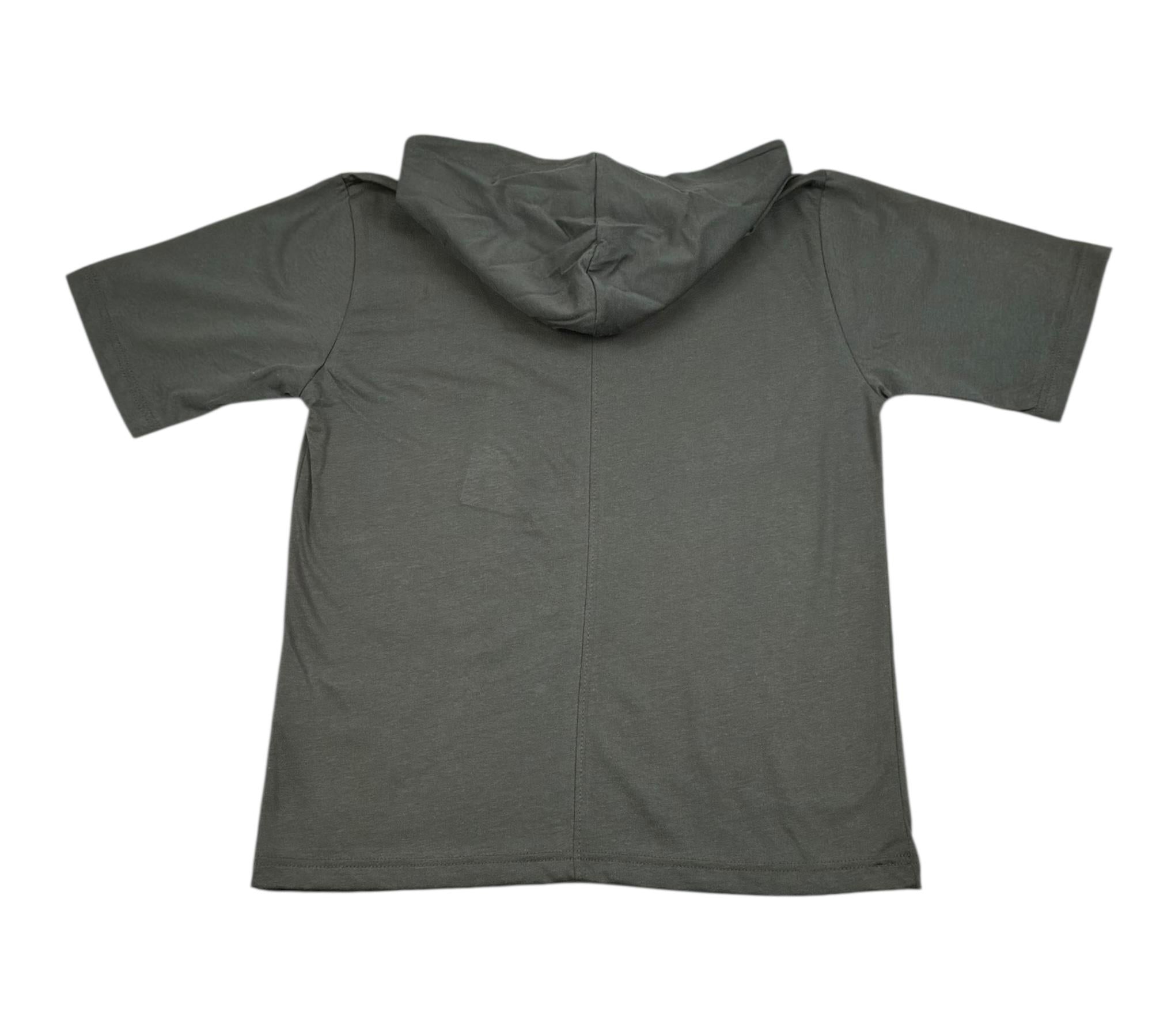 Paolo Pecora T-Shirt Tinta Unita con Cappuccio per Bambino PP4352 VERDE PAOLO PECORA 