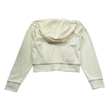 Juicy Couture Felpa Tinta Unita con Zip E Cappuccio per Bambina JBX6745 PANNA JUICY COUTURE 