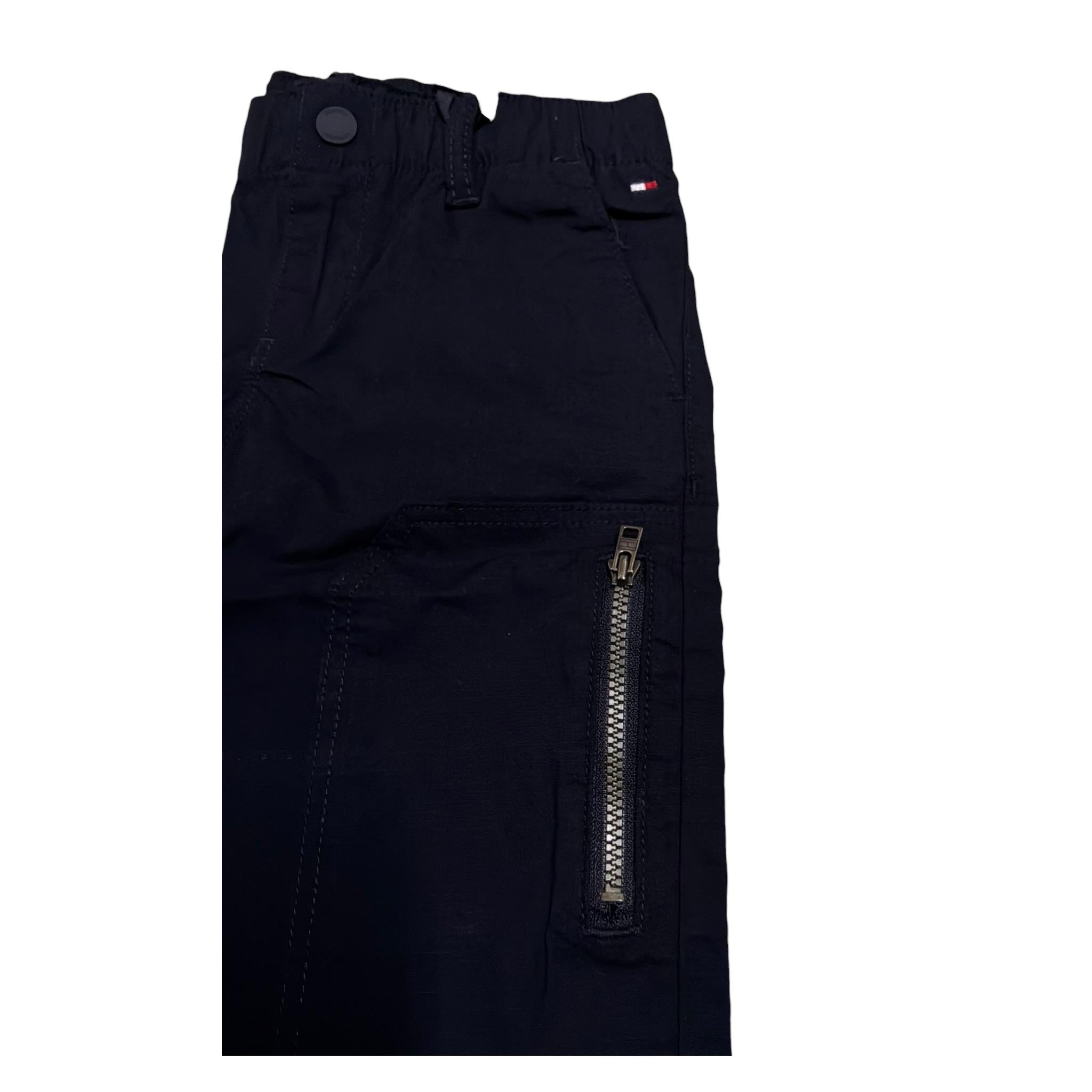 Tommy Hilfiger Pantalone Tinta Unita con Elastico In Vita per Bambino KB0KB09122 BLU TOMMY HILFIGER 