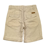 Losan Bermuda Tinta Unita con Elastico In Vita Beige per Bambino