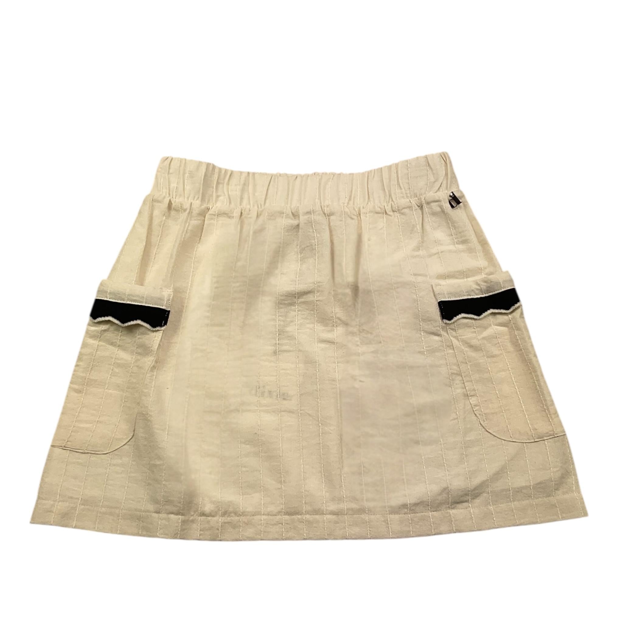 Dixie Gonna Tinta Unita con Elastico In Vita per Bambina GB51081G74 PANNA DIXIE 