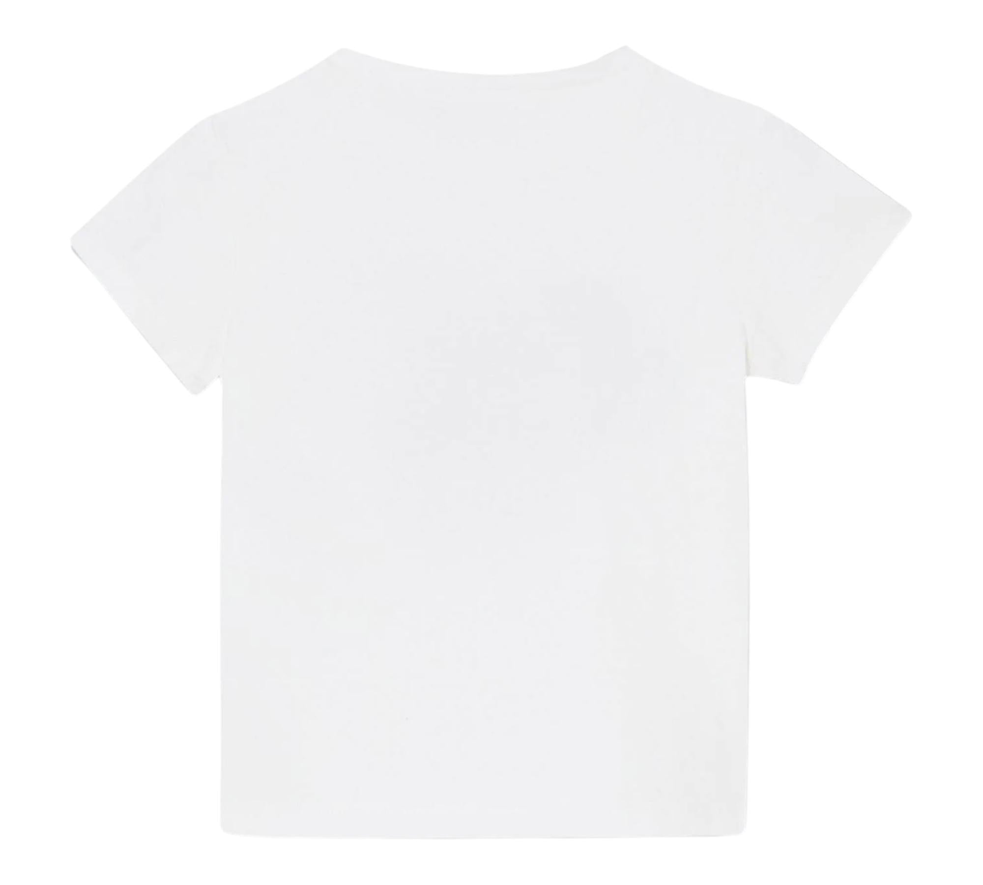 Liu Jo T-Shirt Girocollo Tinta Unita con Stampa E Brillantini per Neonata KA5093NX BIANCO LIU JO 