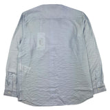Dondup Camicia Manica Lunga Collo Coreano Fantasia A Righe Blu Per Bambino