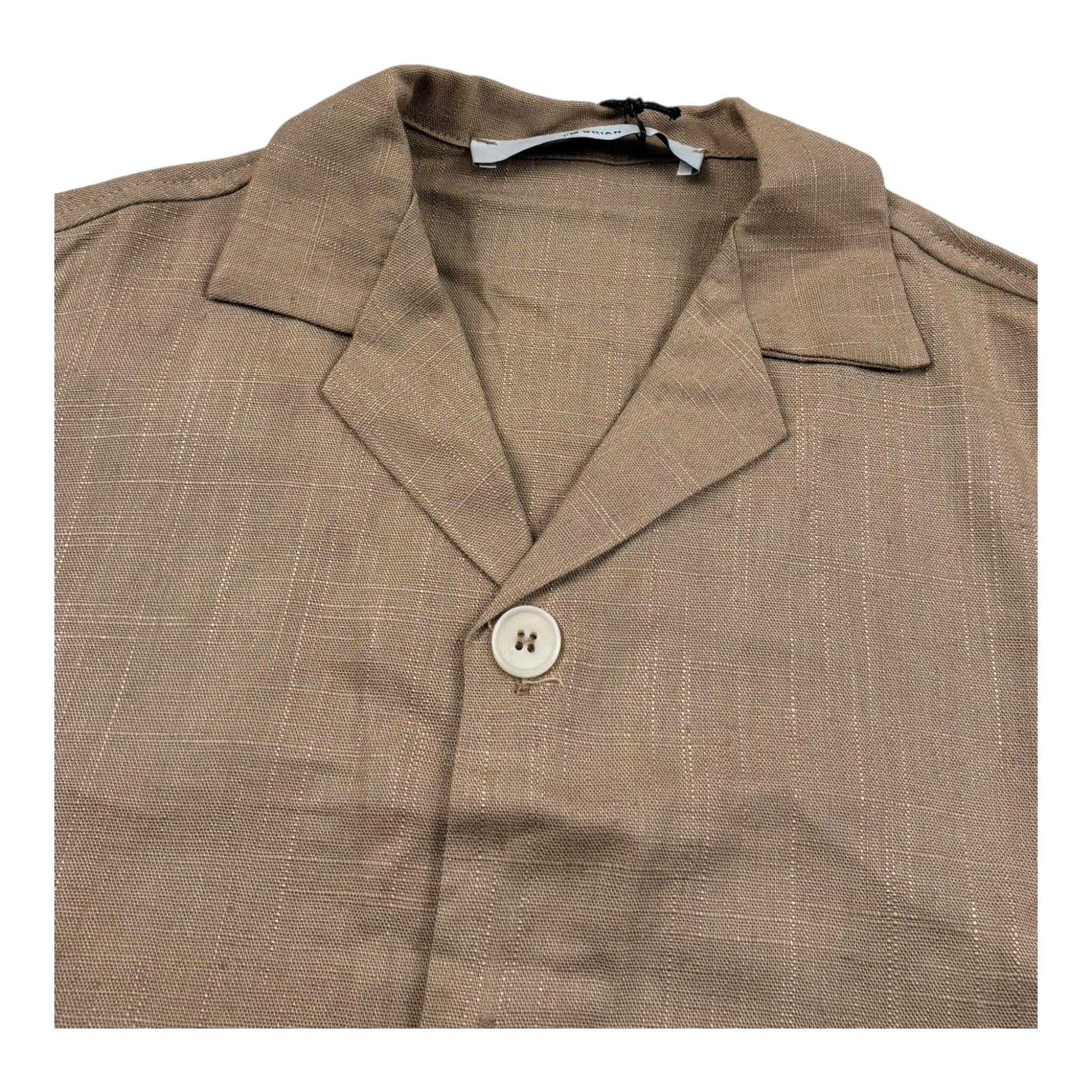 I'M Brian Camicia Mezza Manica Tinta Unita per Neonato CA3283JN MARRONE I'M BRIAN 