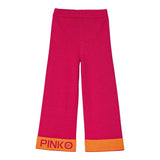 PINKO leggins in maglia tinta unita con stampa Fuxia per Bambina F4PIBGPA129 FUXIA PINKO 
