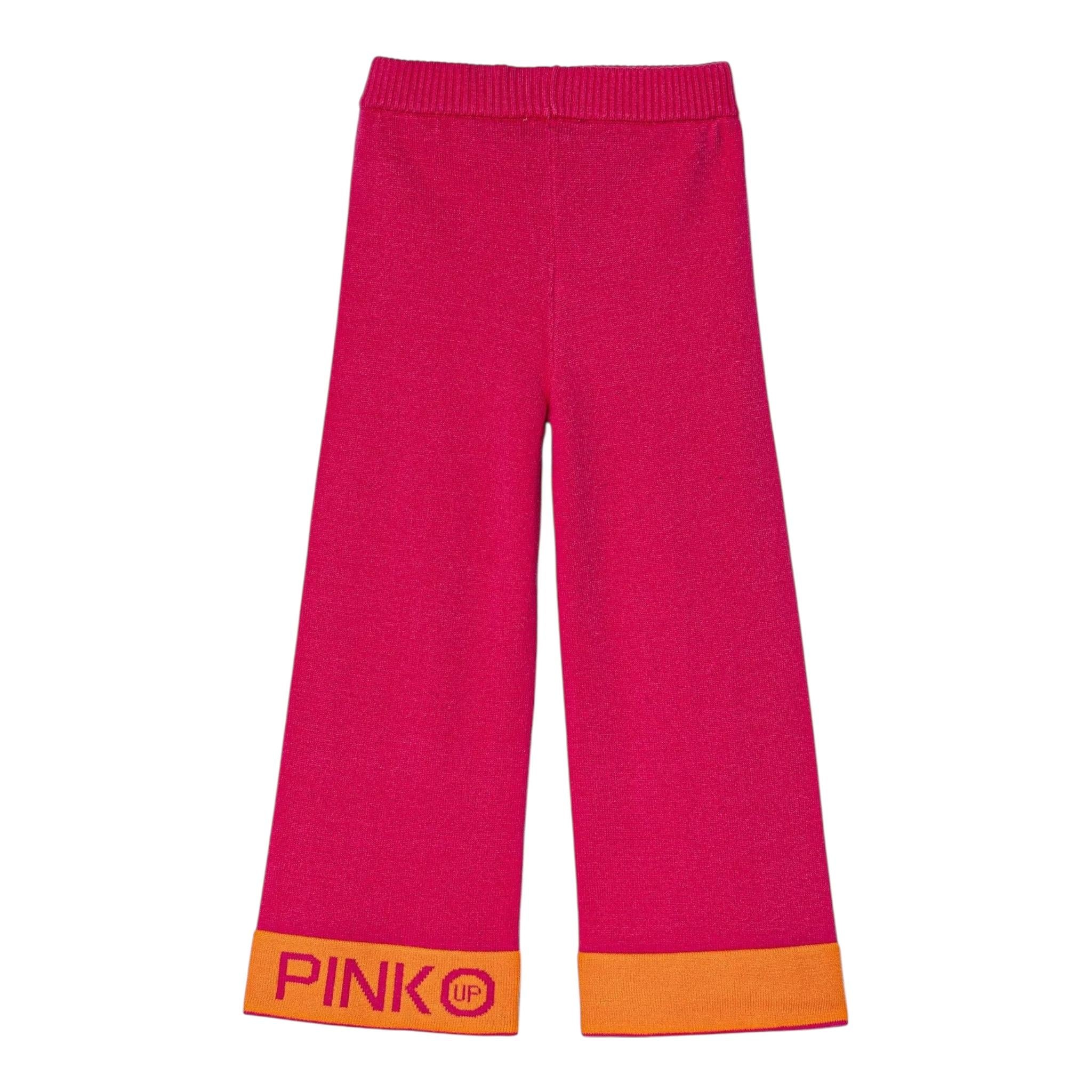 PINKO leggins in maglia tinta unita con stampa Fuxia per Bambina F4PIBGPA129 FUXIA PINKO 
