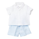 Il Gufo Completo 2 Pezzi Camicia-Bermuda per Neonato P25DP464L002 BIANCO/AZZURRO IL GUFO 