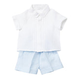 Il Gufo Completo 2 Pezzi Camicia-Bermuda per Neonato P25DP464L002 BIANCO/AZZURRO IL GUFO 