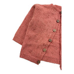 WEDOBLE cardigan tinta unita con trafori Rosa per Neonata I2406308 ROSA WEDOBLE 
