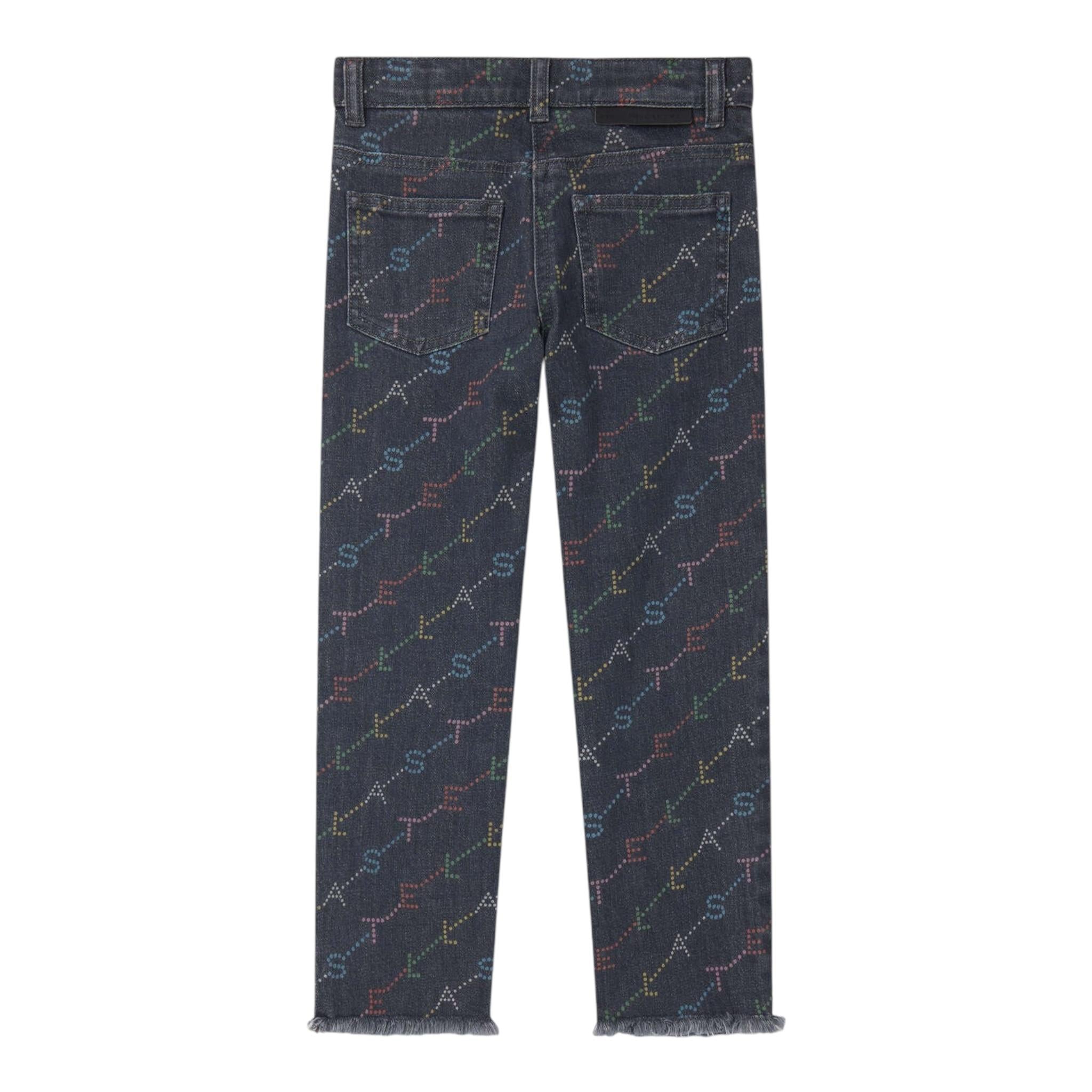 STELLA McCARTNEY jeans tinta unita cn stampa logo Blu per Bambina TV6D00 BLU STELLA McCARTNEY 