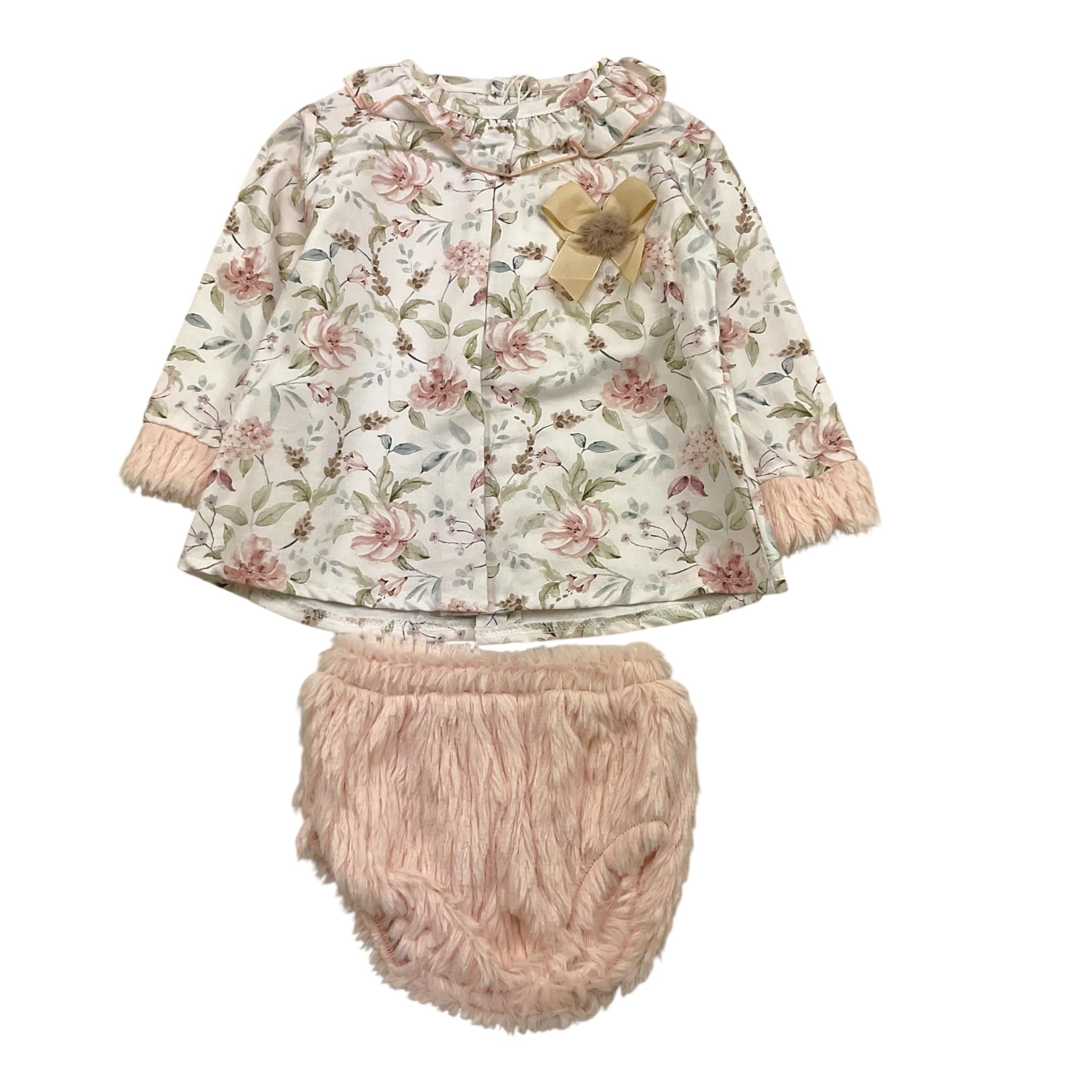 CALAMARO completo 2pz camicia-coulotte con pelliccia Bianco per Neonata 22069 BIANCO CALAMARO 