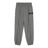BALMAIN pantalone tinta unita con stampa Grigio per Bambino 8V6R80 GRIGIO BALMAIN 