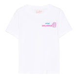 Saint Barth T-Shirt Girocollo Tinta Unita con Stampa per Neonata ELLY001XX BIANCO SAINT BARTH 