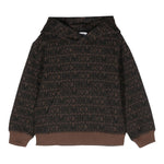 MOSCHINO felpa tinta unita logata con cappuccio Marrone per Bambino HUF08CXX MARRONE MOSCHINO 