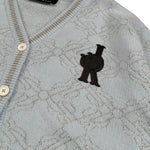 John Richmond Cardigan Tinta Unita con Stampa E Fantasia per Bambina RGP26045CD AZZURRO JOHN RICHMOND 