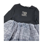 JOHN RICHMOND abito manica lunga tinta unita con gonna logata Nero per Bambina RGA25174VE NERO JOHN RICHMOND 