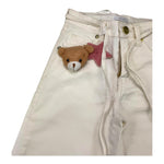 U+è BY MISS GRANT pantalone modello palazzo tinta unita con applicazioni Panna per Bambina UE1497 PANNA U+è BY MISS GRANT 