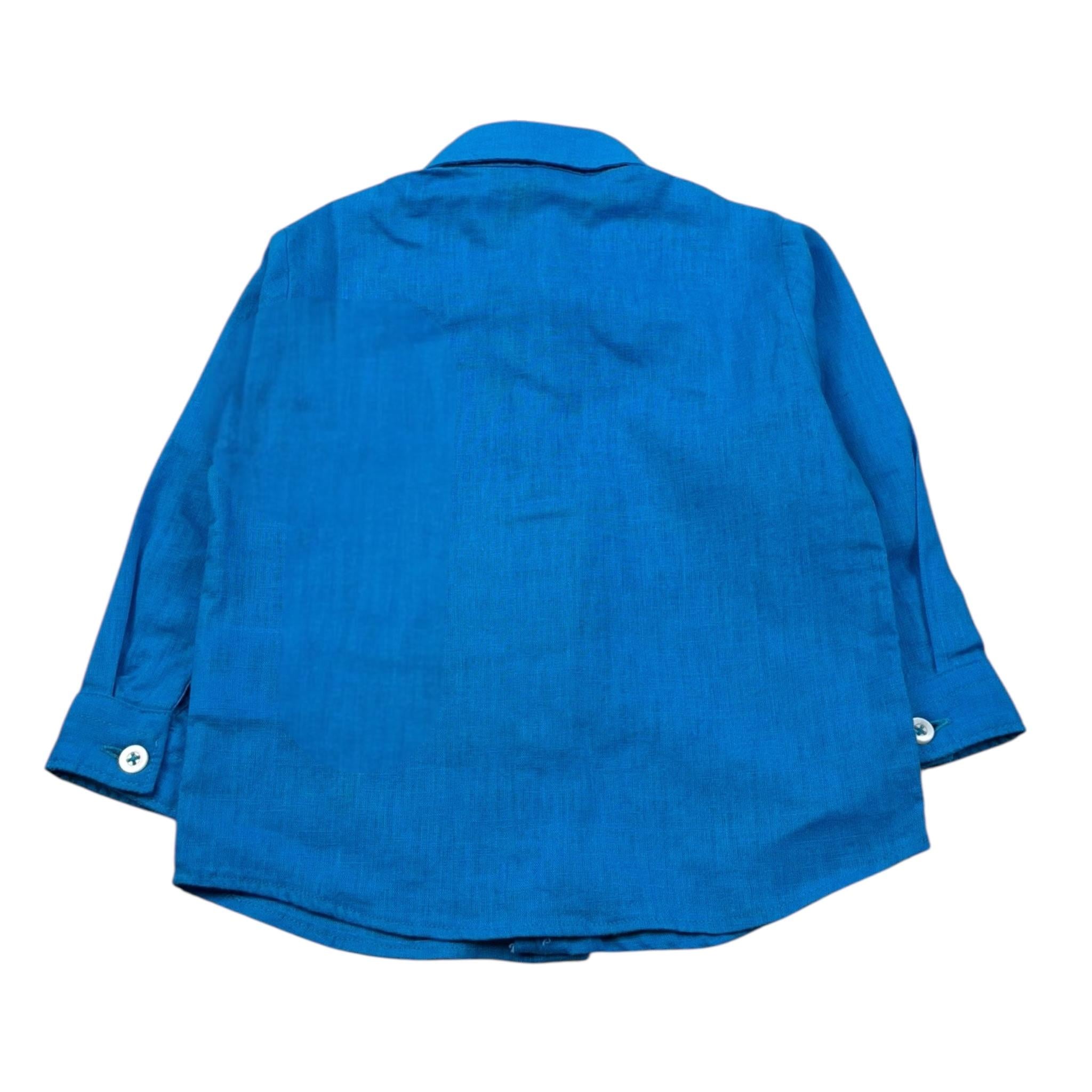 Manuel Ritz Camicia Manica Lunga tinta unita Blu per Neonato MR2580N BLU MANUEL RITZ 