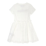 John Richmond Abito Mezza Manica tinta unita con Logo Bianco per Bambina RGP25106VE BIANCO JOHN RICHMOND 