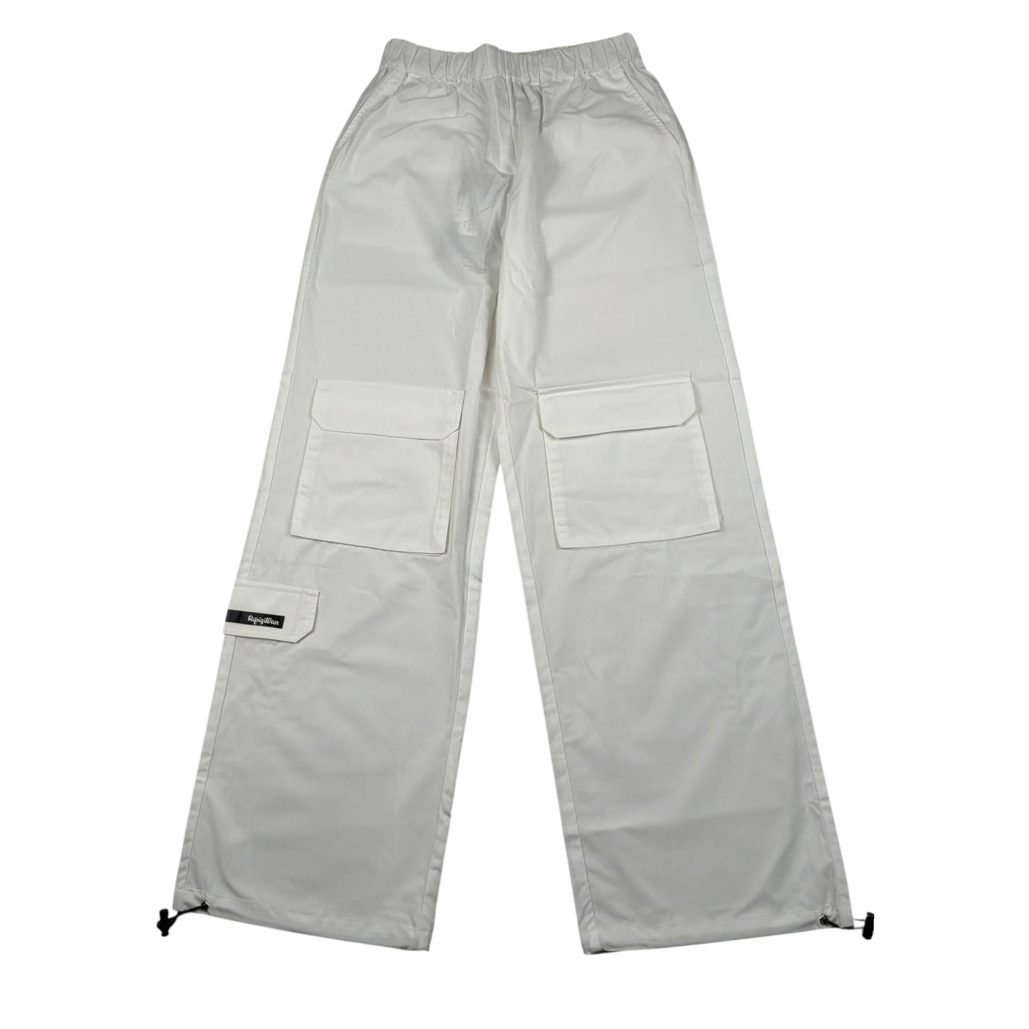 Refrigiwear Pantalone Tinta Unita Modello Palazzo per Bambina 345PRFJS25 BIANCO REFRIGIWEAR 