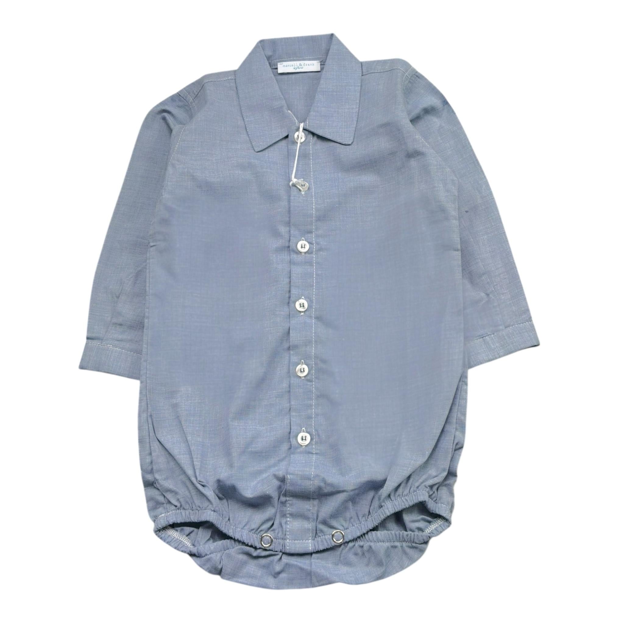 Manuel & Frank Camicia Manica Lunga Modello Body per Neonato MF3171I AZZURRO MANUEL & FRANK 