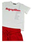 Refrigiwear Completo 2 Pezzi T-Shirt-Bermuda per Bambino 211DRMNS25J BIANCO/ROSSO REFRIGIWEAR 