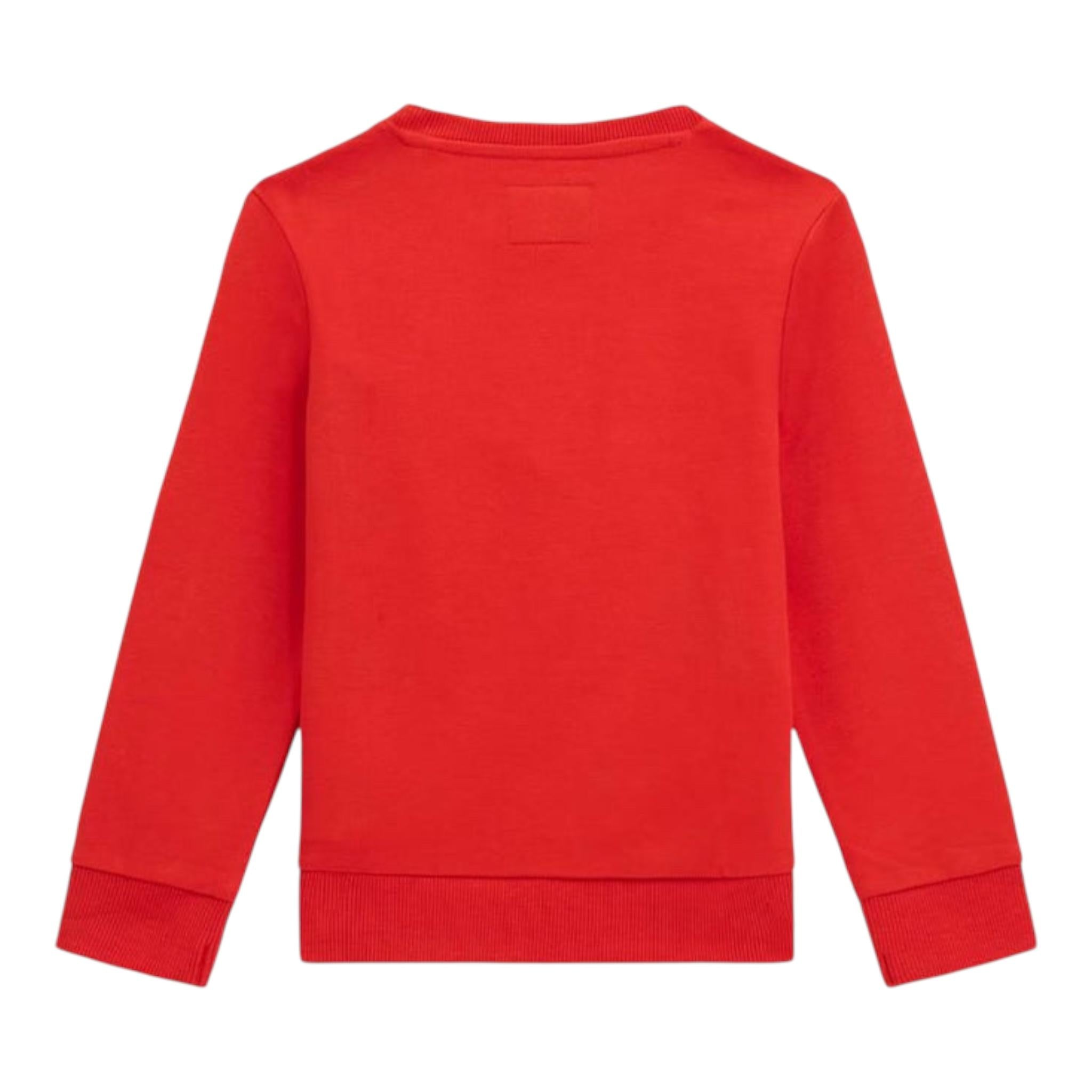 GUESS felpa girocollo tinta unita con stampa Rosso per Bambino N4YQ04KA6R4 ROSSO GUESS 