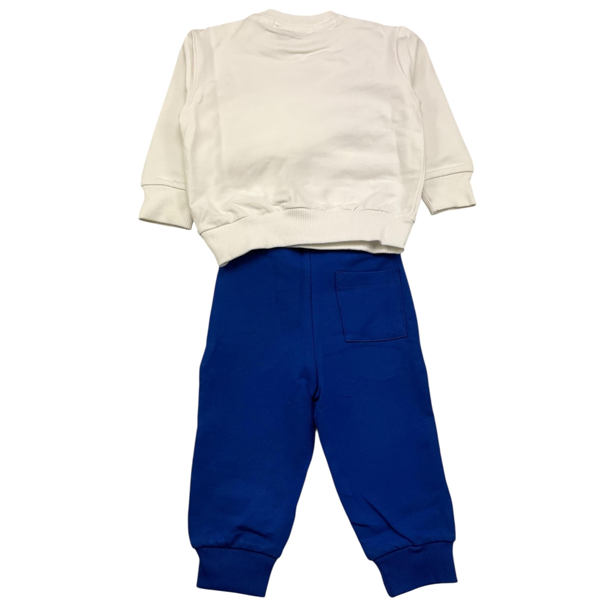 CESARE PACIOTTI completo bicolore 2pz felpa-pantalone Bianco/blu per Neonato COMP4317B BIANCO/BLU CESARE PACIOTTI 