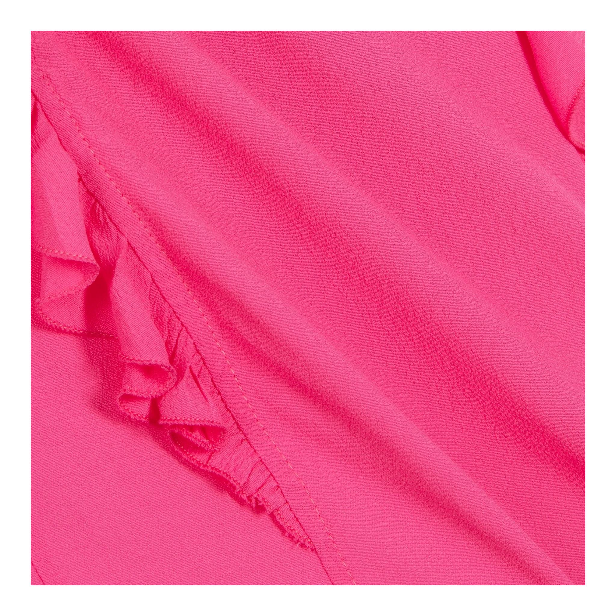 Monnalisa Camicia Giromanica Tinta Unita con Applicazioni per Bambina 175603FS ROSA FLUO MONNALISA 