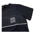 MAISON 9 PARIS t-shirt girocollo tinta unita con logo Nero per Bambino M50111 NERO MAISON 9 PARIS 