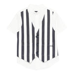 Fay Camicia Tinta Unita con Panciotto Incorporato Fantasia A Righe per Bambino FW5P41J BIANCO FAY 