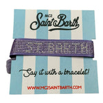 Saint Barth Bracciale Tinta Unita con Strass per Bambina STRASS GLICINE SAINT BARTH 