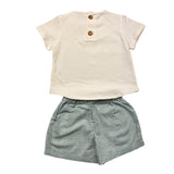 Valentina Bebes Completo 2 Pezzi T-Shirt-Bermuda Bianco Per Neonato